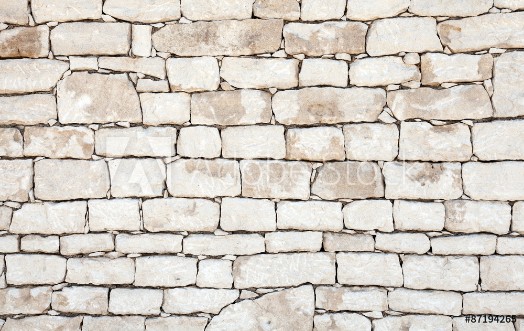 Picture of Old stone wall detailed background texture